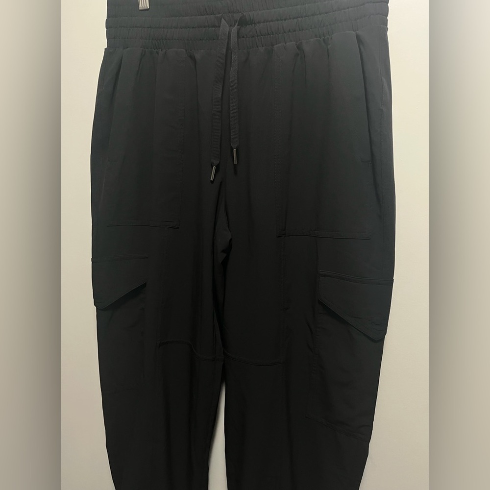 Spanx Cargo Black Joggers Womens Size Large - Picture 2 of 8